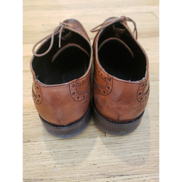 COLE HAAN Men\'s Oxford Shoes Sz 9 Williams Wingtip British Tan Leather main image 4